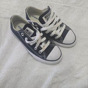 Converse Kids Black and White Low Top Sneakers